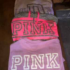 3 pink sweaters size small